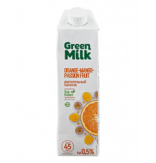 Напиток Green Milk Orange Mango Passion fruit Апельсин Манго Маракуйя на соевой основе 1 л тетрапак