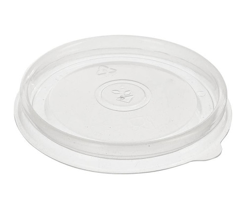 Плоская пластиковая PP прозрачная крышка диаметром 135 мм, без лого