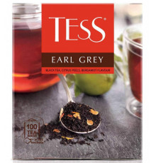 Чай черный Tess Earl Grey чёрный байховый с ароматом бергамота 100 пак. по 1,6 г