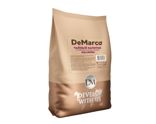 Сухой быстрорастворимый чай для вендинга DeMarco с ароматом малины 1 кг в пакете