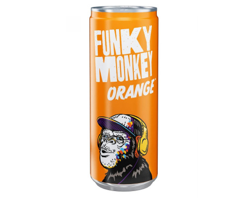 Газированный напиток Funky Monkey Orange в банке 330 мл