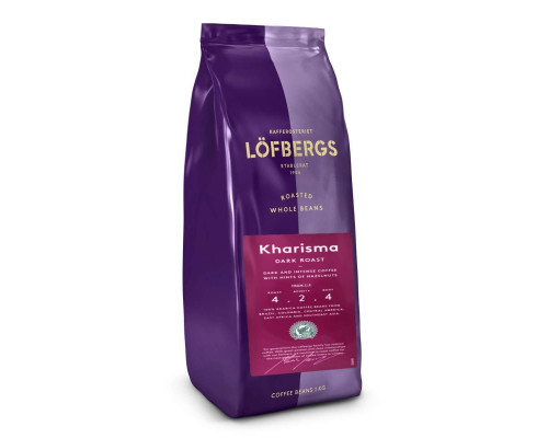 Кофе в зернах Lofbergs Kharisma в экономичном пакете 1 кг