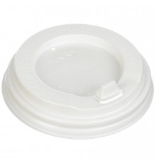 Пластиковая Белая крышка EcoCups с отламываемым клапаном для стакана диаметром 90 мм