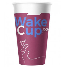 Бумажный стакан для кофе и горячих напитков Wake Me Cup 300 мл ∅ 80 мм по 50 шт.