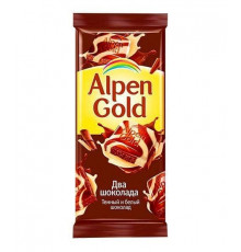 Шоколад Альпен Голд Два Шоколада Alpen Gold 90 грамм