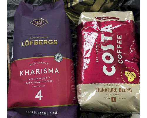 Кофе в зернах Lofbergs Kharisma в экономичном пакете 1 кг