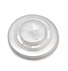Пластиковая прозрачная плоская крышка с крестовой прорезью для холодных напитков, диаметр 90 мм