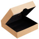 Картонный контейнер OneBox 1500 мл 200×200×50 мм крафт/черный