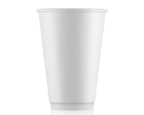 Стакан бумажный 2-слойный для горячих напитков ECO CUPS Белый 500 мл диаметр ∅ 90 мм