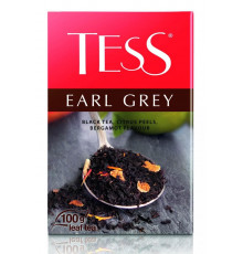 Чай TESS Earl Grey черный листовой с ароматом бергамота 100 г
