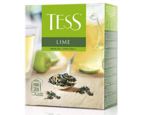 Чай зелёный TESS Lime листовой с добавками 100 пак. × 1,5 г