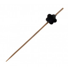 Пика бамбуковая для канапе Tambien ECO Клевер Черный 9 cм ×100 шт.