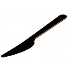 Tambien одноразовый пластиковый (PS) нож премиум Черный длиной 180 мм с зубцами