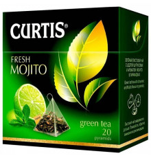 Чай зеленый Curtis Fresh Mojito ароматизированный листовой чай в пирамидках 20 × 1,7 г