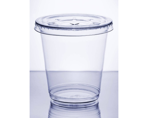 Прозрачный стакан-шейкер для холодных продуктов ПЭТ 300 мл